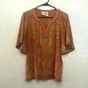 Savanna Jane - Women’s Small - Aztec Embroidered Shirt
